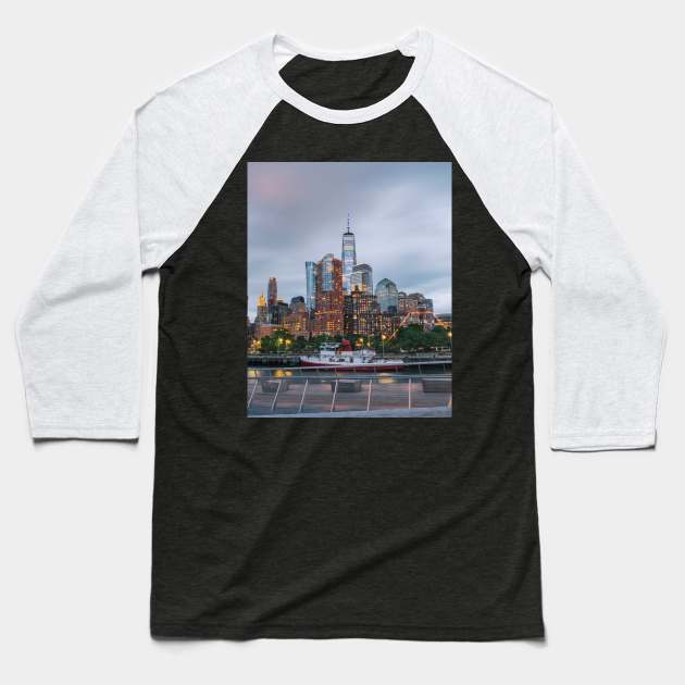 One World Trade Pier 26 Baseball T-Shirt by igjustin